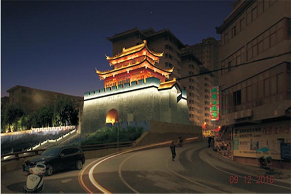 漢中寧強西城閣景觀亮化工程